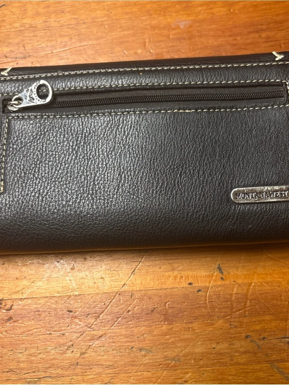 Montana West Black Studded Floral Wristlet Clutch